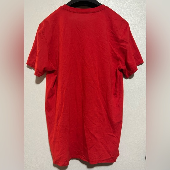 Adidas Red T- shirt the go-to performance T w/ white logo- size L - Picture 3 of 6